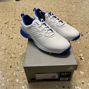 ADIDAS GOLF RESPONSE BOUNCE Golf Shoe Sneaker White Blue Sz 8.5 NEW IN BOX